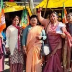 भाजपा महिला मोर्चा ने फूंका कांग्रेस का पुतला