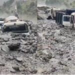 भारी बारिश से बड़ा भूस्खलन, पावर प्रोजेक्ट के पास कई वाहन मलबे में दबे